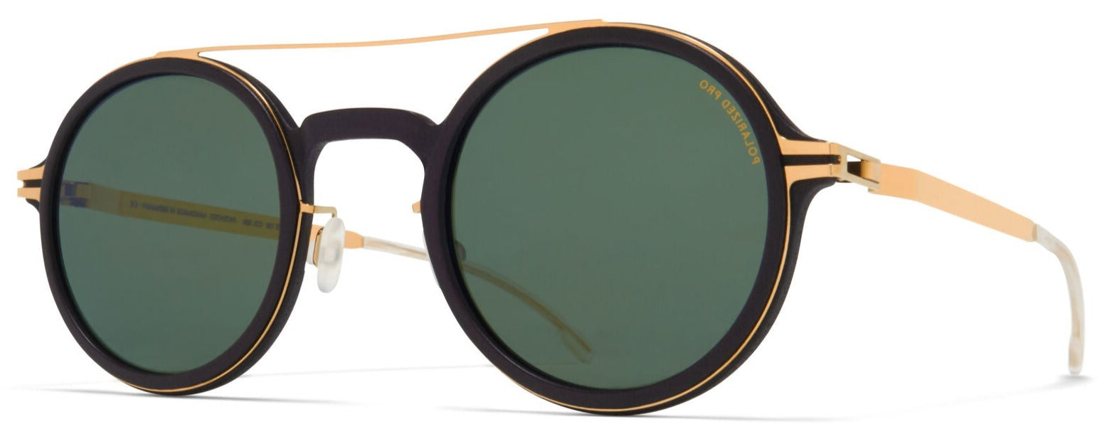 Alexander Daas - Mykita Mylon Hemlock Sunglasses - Pitch Black & Glossy Gold - Side View