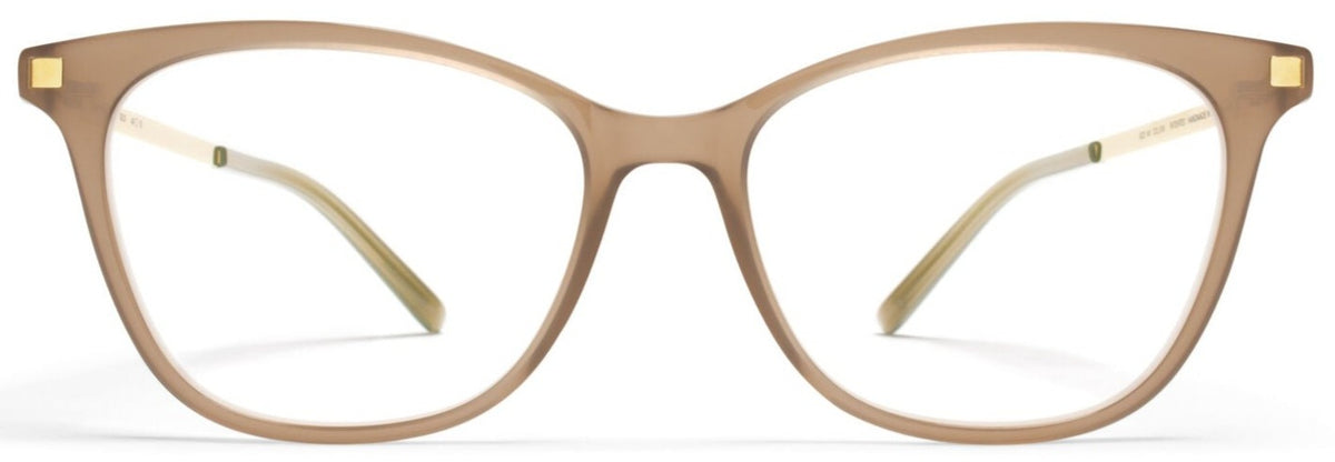 Alexander Daas - Mykita Sesi Eyeglasses - Taupe &amp; Glossy Gold - Front View