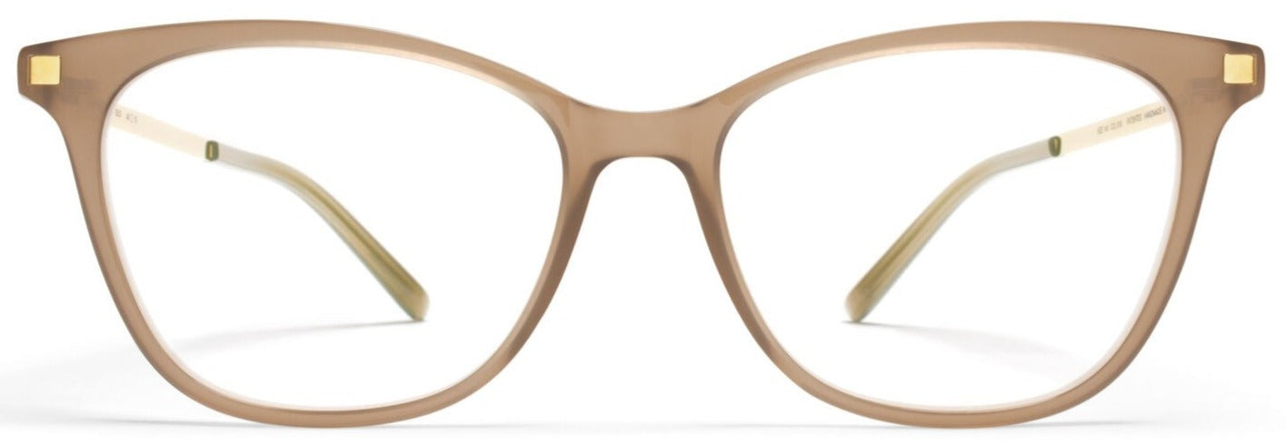 Alexander Daas - Mykita Sesi Eyeglasses - Taupe & Glossy Gold - Front View