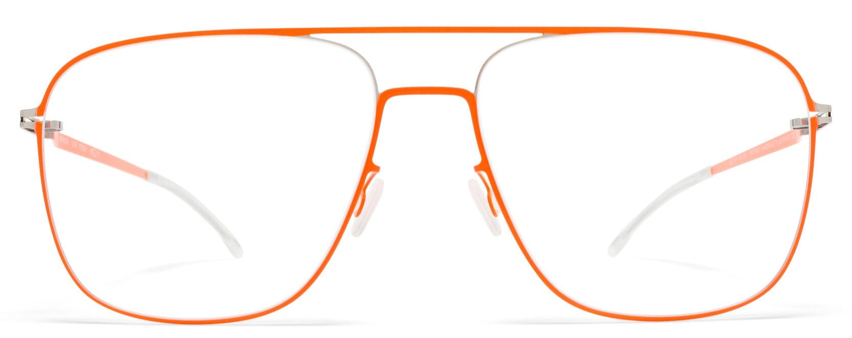 Alexander Daas - Mykita Steen Eyeglasses - Silver & Neon Orange - Front View