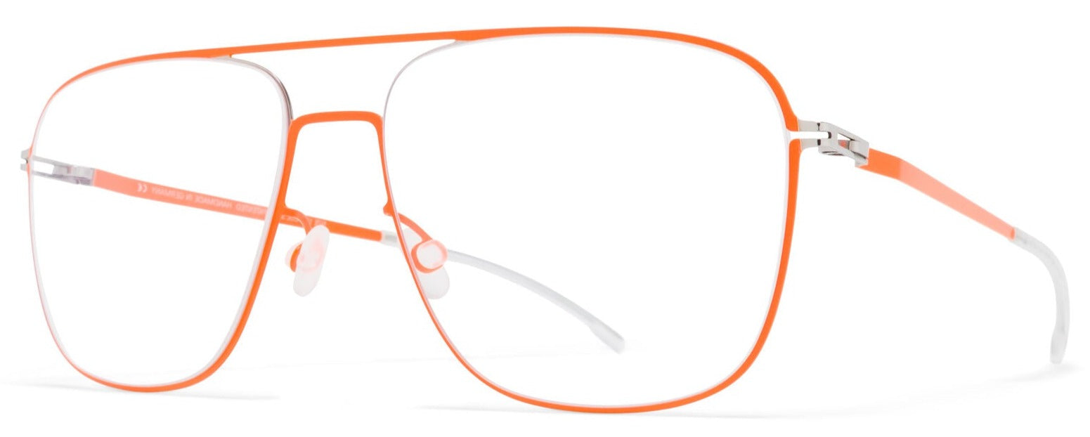 Alexander Daas - Mykita Steen Eyeglasses - Silver & Neon Orange - Side View