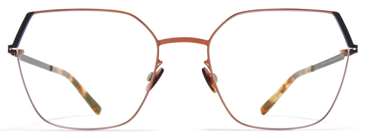 Alexander Daas - Mykita Stine Eyeglasses - Shiny Copper &amp; Black - Front View