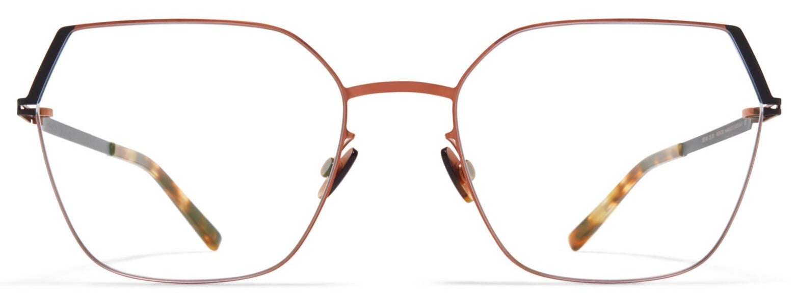 Alexander Daas - Mykita Stine Eyeglasses - Shiny Copper & Black - Front View