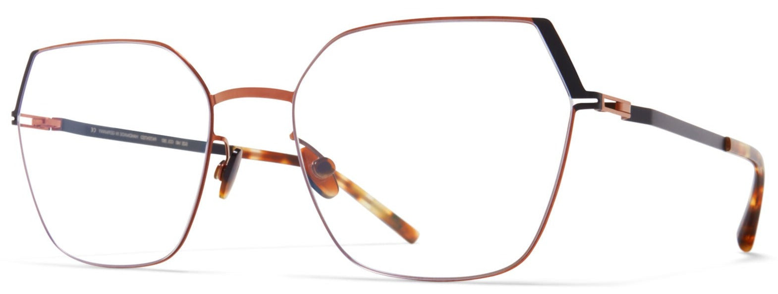 Alexander Daas - Mykita Stine Eyeglasses - Shiny Copper & Black - Side View