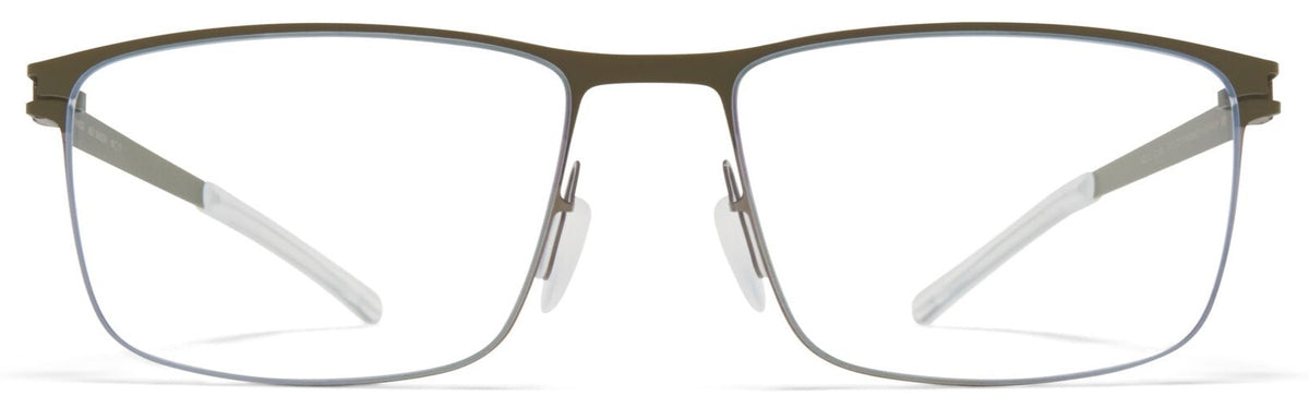 Alexander Daas - Mykita Xander Eyeglasses - Shiny Graphite &amp; Camou Green - Front View