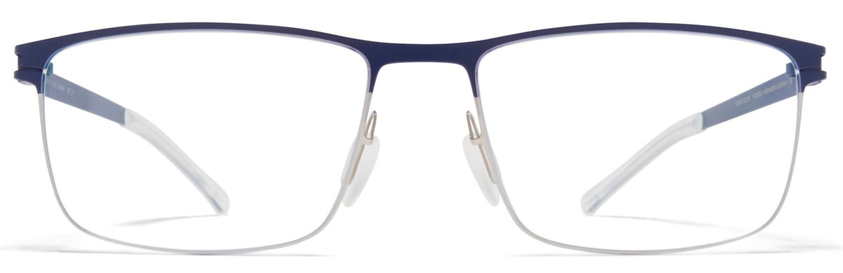 Alexander Daas - Mykita Xander Eyeglasses - Silver &amp; Navy - Front View