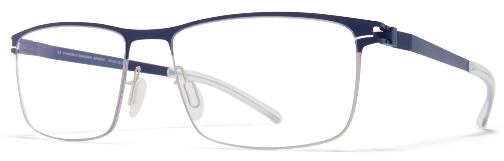 Alexander Daas - Mykita Xander Eyeglasses - Silver & Navy - Side View