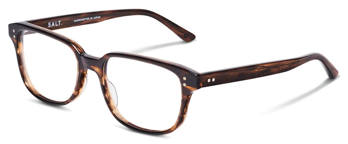 Alexander Daas - SALT Optics Nelson 55 Eyeglasses - Amber Glacier - Side View