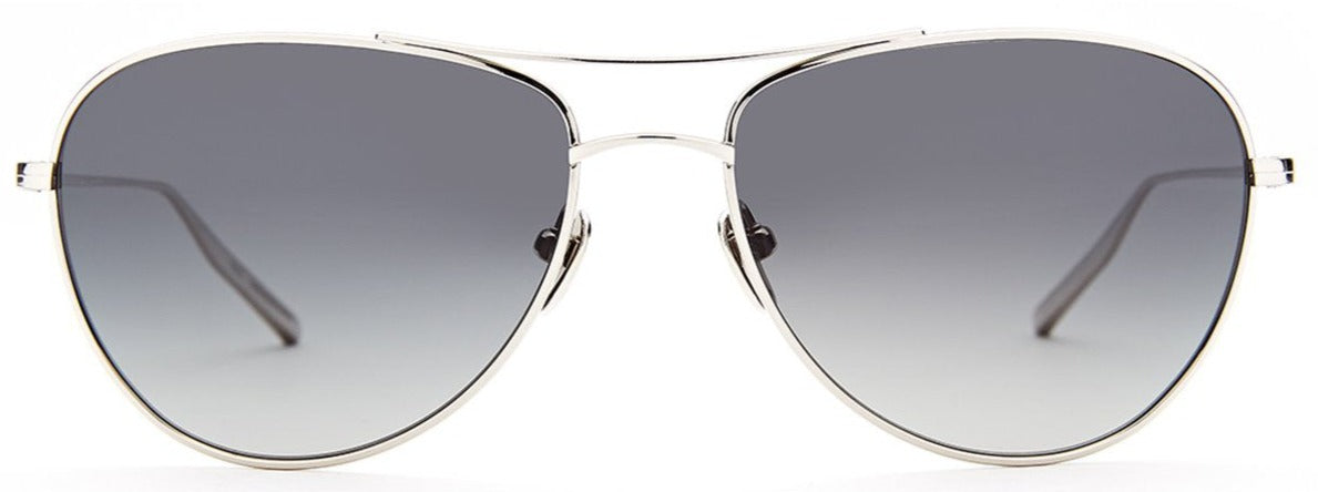 Alexander Daas - SALT Optics Pratt Sunglasses - Traditional Silver/Polarized Grey Gradient - Front View