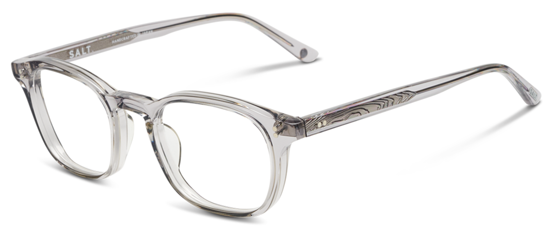 Alexander Daas - SALT Optics Quinn 47 Eyeglasses - Smokey Grey - Side View