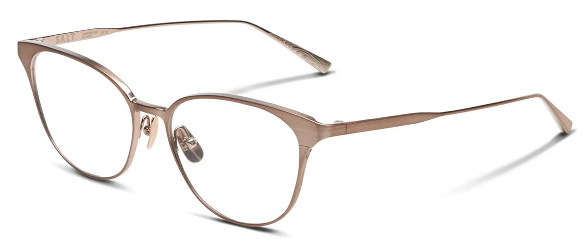 Alexander Daas - SALT Optics Shannon Eyeglasses - Matte Rose Gold - Side View
