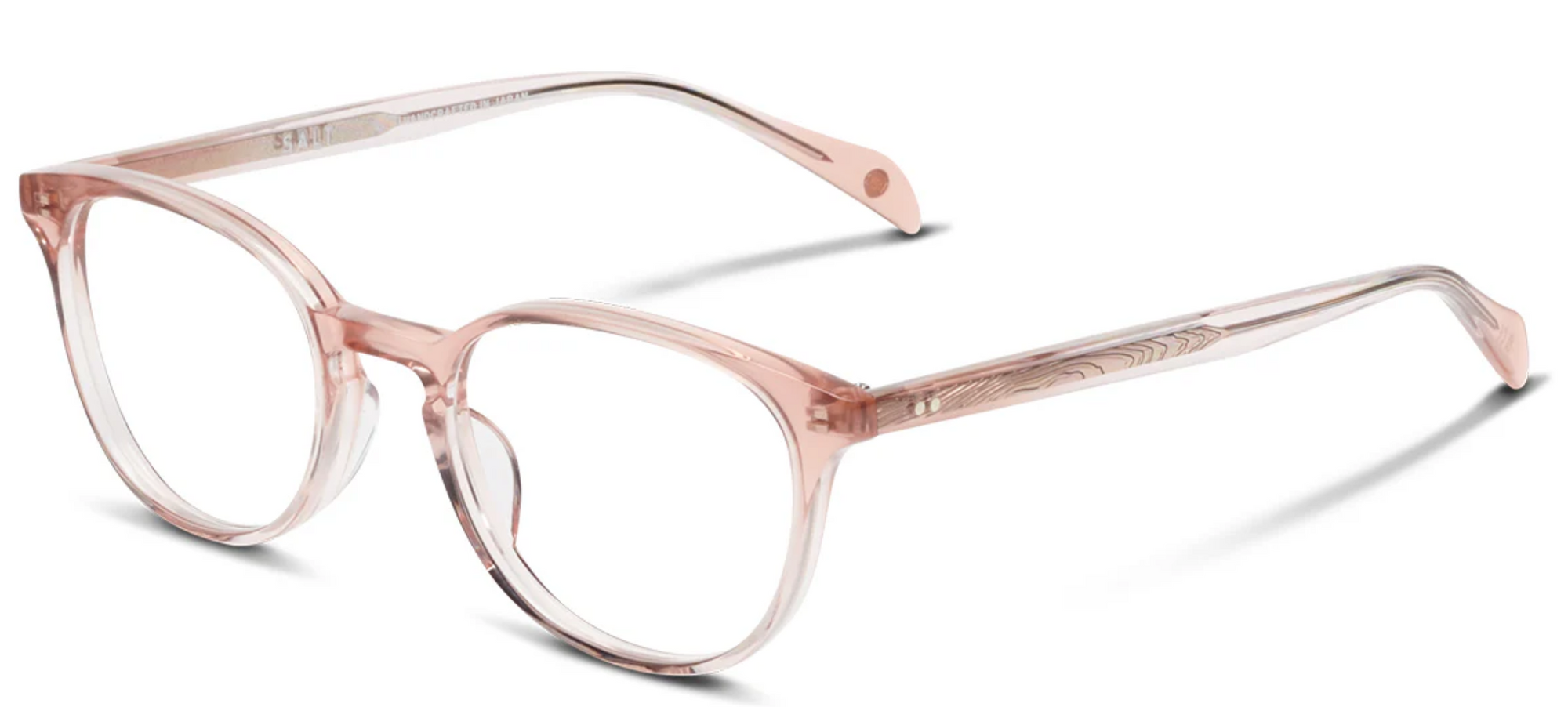 Alexander Daas - SALT Optics Tiffany Eyeglasses - Rose Fog - Side View