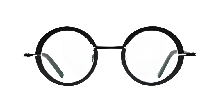 Alexander Daas - Theo Crunchy Eyeglasses - 5 Black Matte - Front View