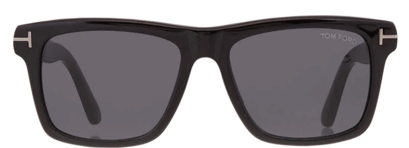 Alexander Daas - Tom Ford Buckley FT0906 Sunglasses - Shiny Black & Dark Grey Lenses - Front View