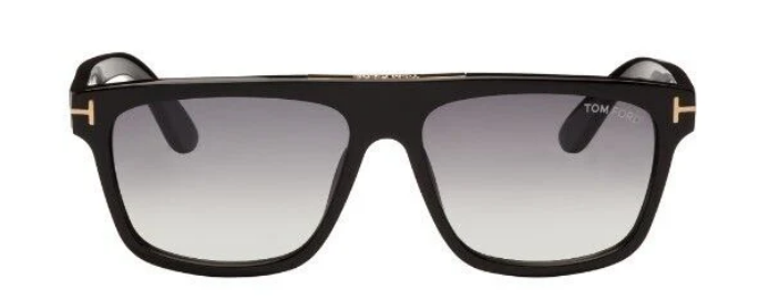 Alexander Daas - Tom Ford Cecilio FT0628 Sunglasses - Shiny Black-Grey Gradient - Front View