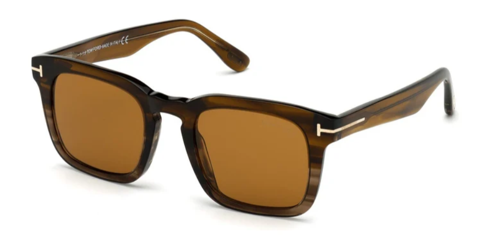 Alexander Daas - Tom Ford FT0751 Sunglasses - 55E Dark Brown Fade-Amber - Side View