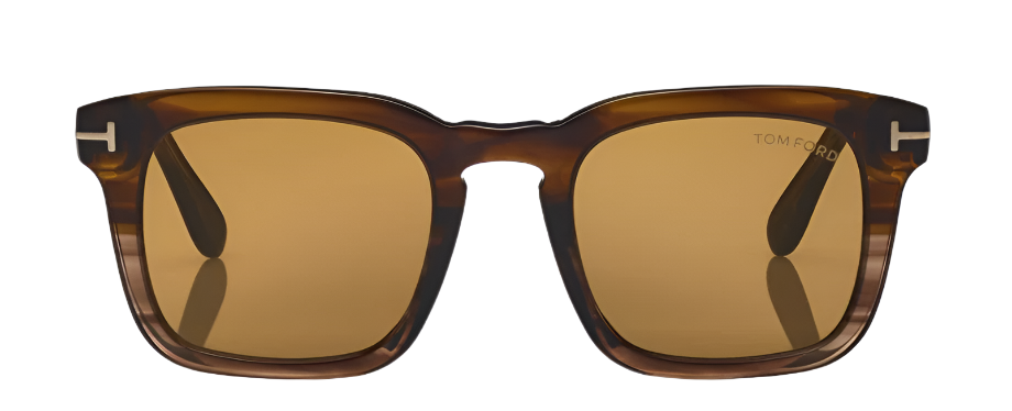 Alexander Daas - Tom Ford FT0751 Sunglasses - 55E Dark Brown Fade-Amber - Front View