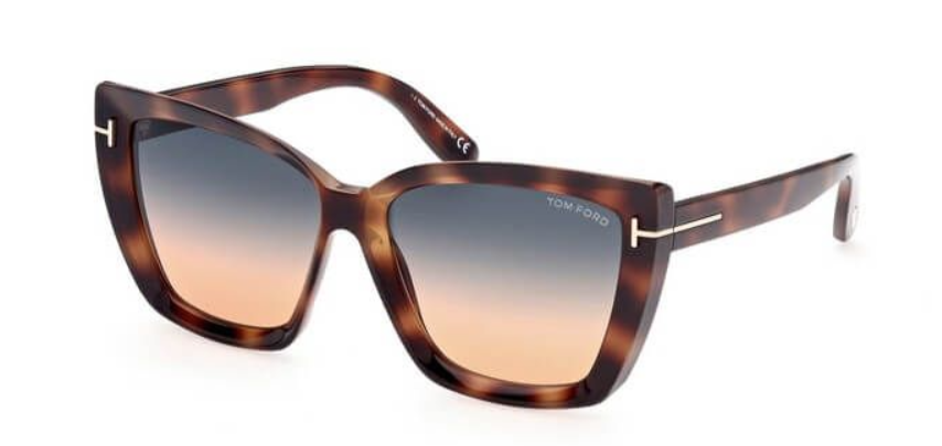 Alexander Daas - Tom Ford FT0920 Scarlet Sunglasses - 53P Blonde Havana-Gradient Blue Smoke - Side View