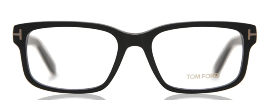 Alexander Daas - Tom Ford FT5313 Eyeglasses - Matte Black - Front View