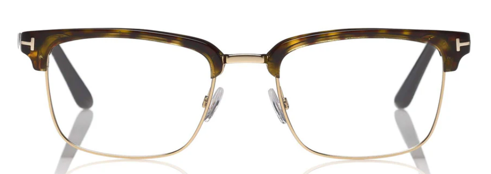 Alexander Daas - Tom Ford FT5504 Eyeglasses - Havana &amp; Gold - Front View