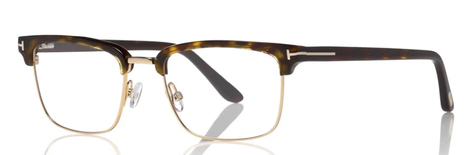 Alexander Daas - Tom Ford FT5504 Eyeglasses - Havana &amp; Gold - Side View