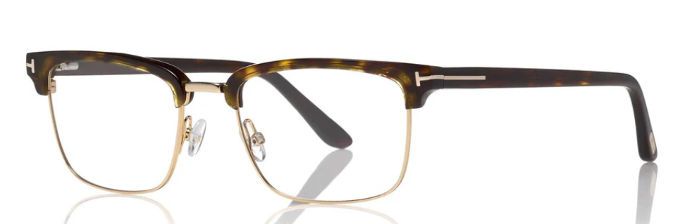 Alexander Daas - Tom Ford FT5504 Eyeglasses - Havana & Gold - Side View