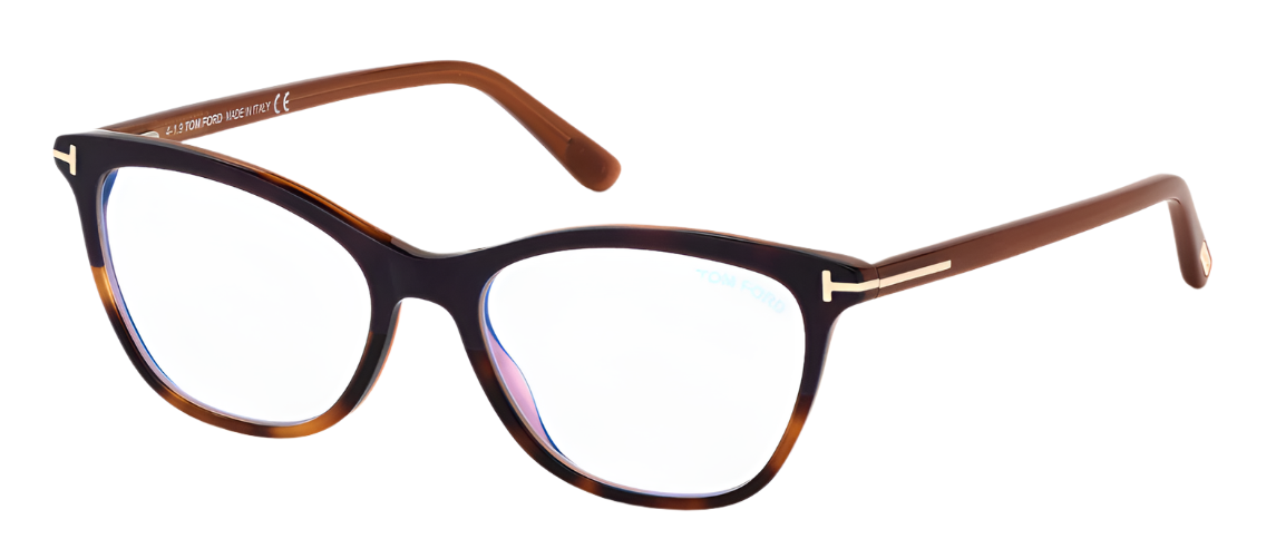 Alexander Daas - Tom Ford FT5636-B Eyeglasses - Violet-Light Brown Havana - Side View