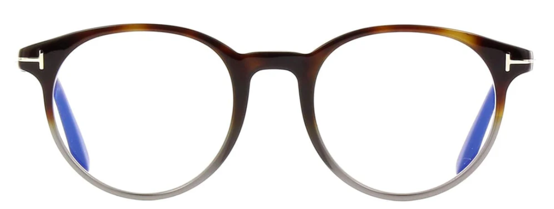 Alexander Daas - Tom Ford FT5695-B Eyeglasses - Shiny Havana & Grey - Front View