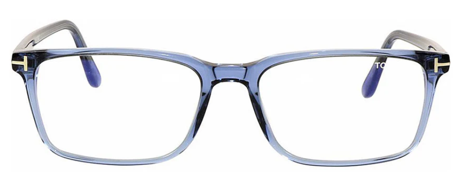 Alexander Daas - Tom Ford FT5735-B Eyeglasses - Transparent Blue - Front View