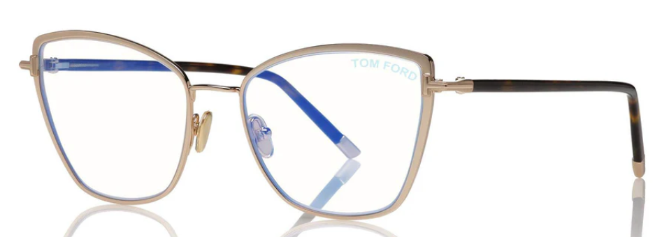 Alexander Daas - Tom Ford FT5740-B Eyeglasses - Rose Gold &amp; Dark Havana - Side View