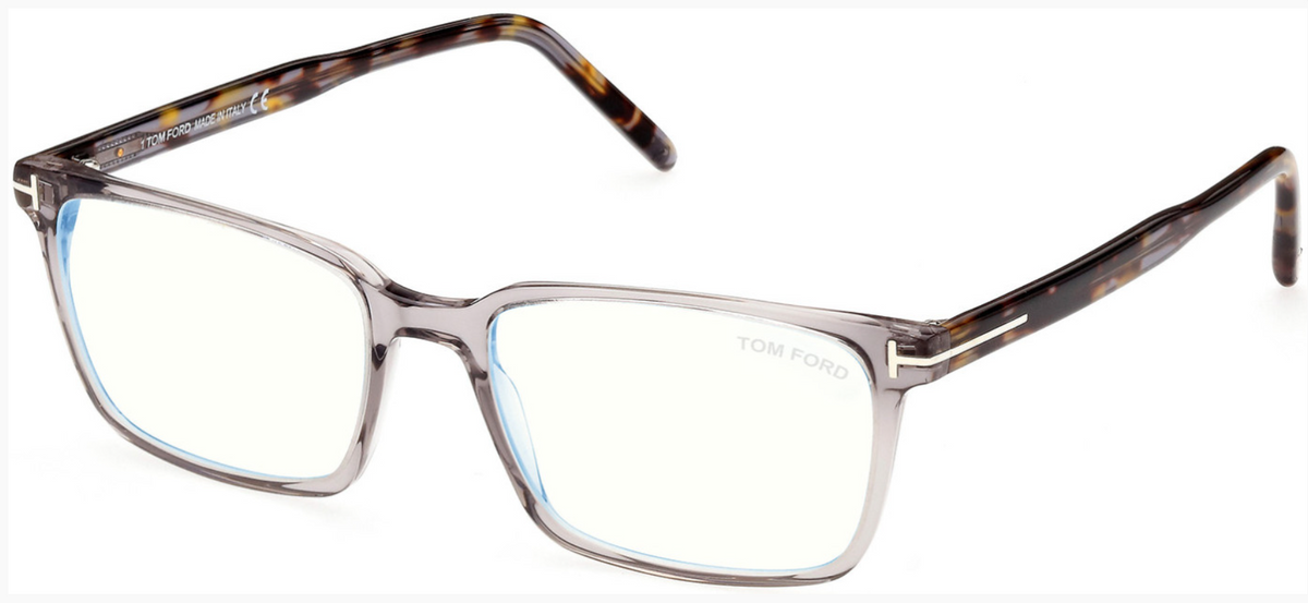 Alexander Daas - Tom Ford FT5802-B Eyeglasses - Transparent Grey &amp; Colored Havana - Side View
