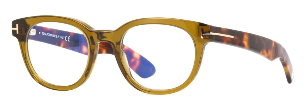 Alexander Daas - Tom Ford FT5807-B Eyeglasses - Transparent Olive-Havana - Side View