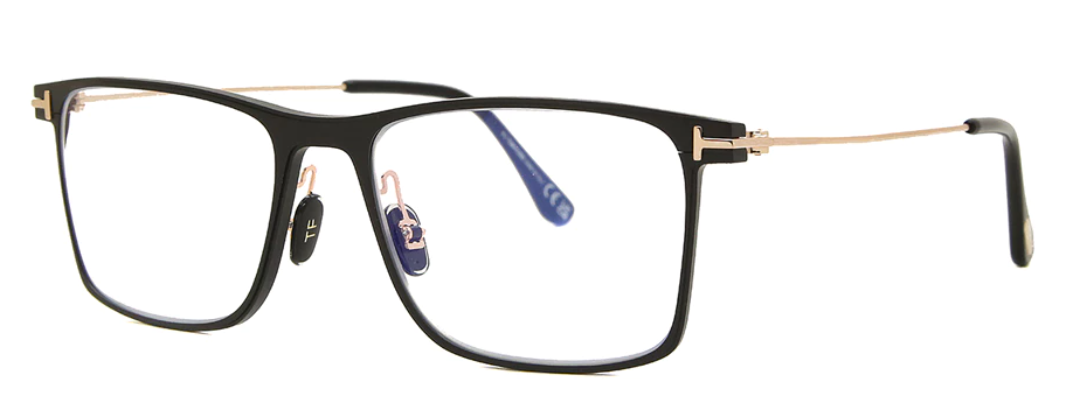 Alexander Daas - Tom ford FT5865-B Eyeglasses - Matte Black - Side View