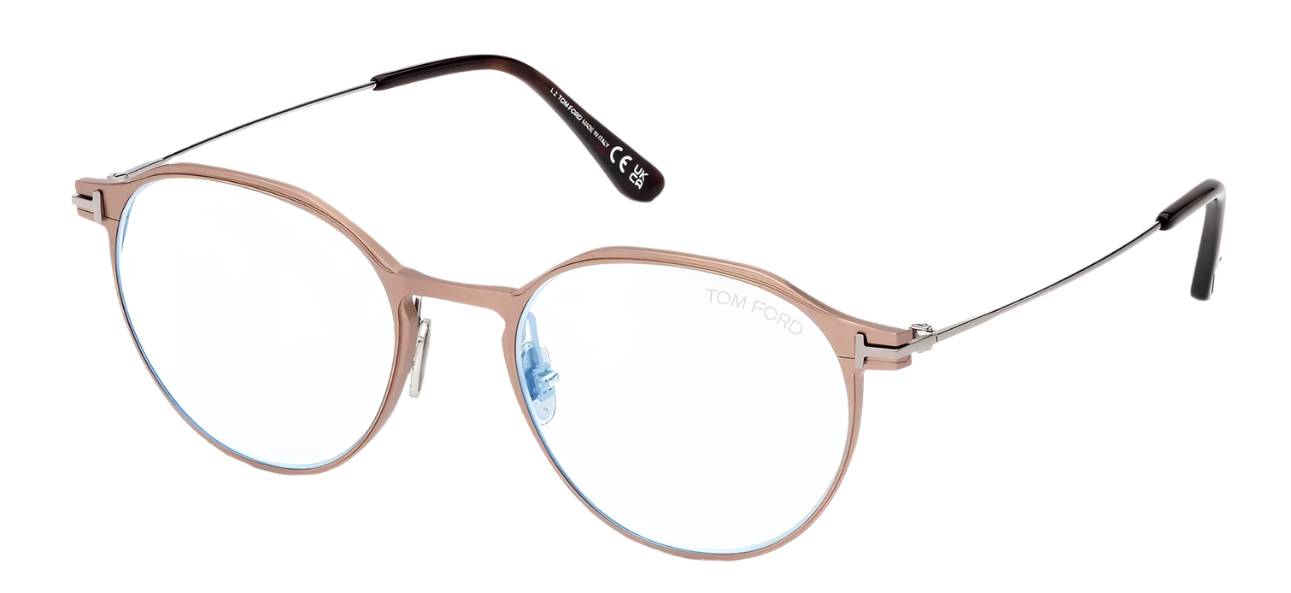 Alexander Daas - Tom Ford FT5866-B Eyeglasses - Matte Light Bronze - Side View