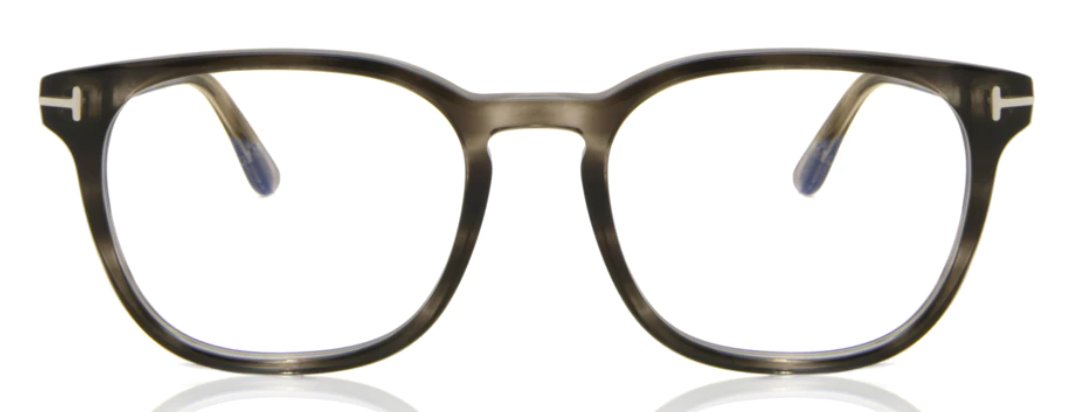 Alexander Daas - Tom Ford FT5868-B Eyeglasses - Striped Dark Grey - Front View