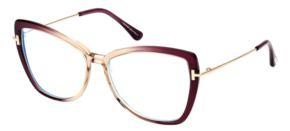 Alexander Daas - Tom Ford FT5882-B 083 Violet Gradient Eyeglasses - Side View