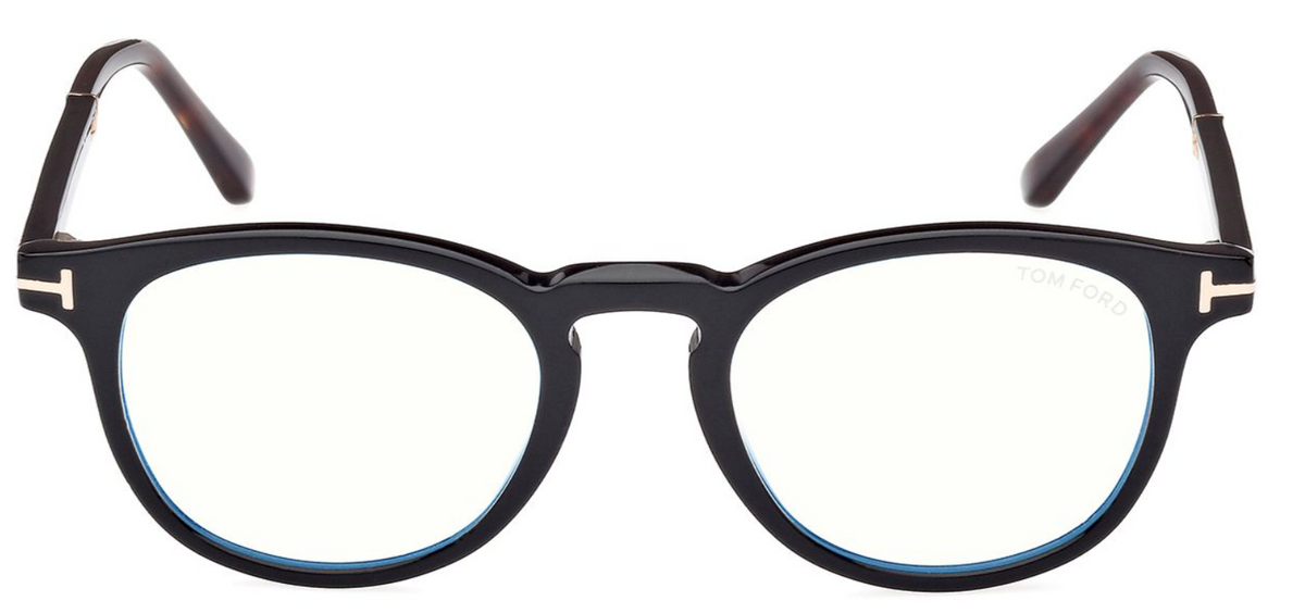 Alexander Daas - Tom Ford FT5891-F-B Eyeglasses - Black &amp; Dark Havana - Front View