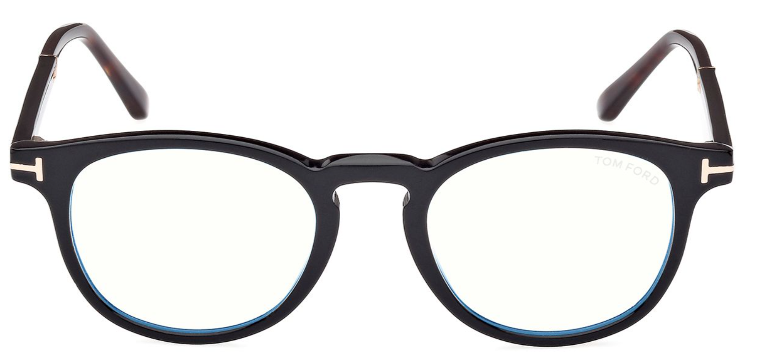 Alexander Daas - Tom Ford FT5891-F-B Eyeglasses - Black & Dark Havana - Front View