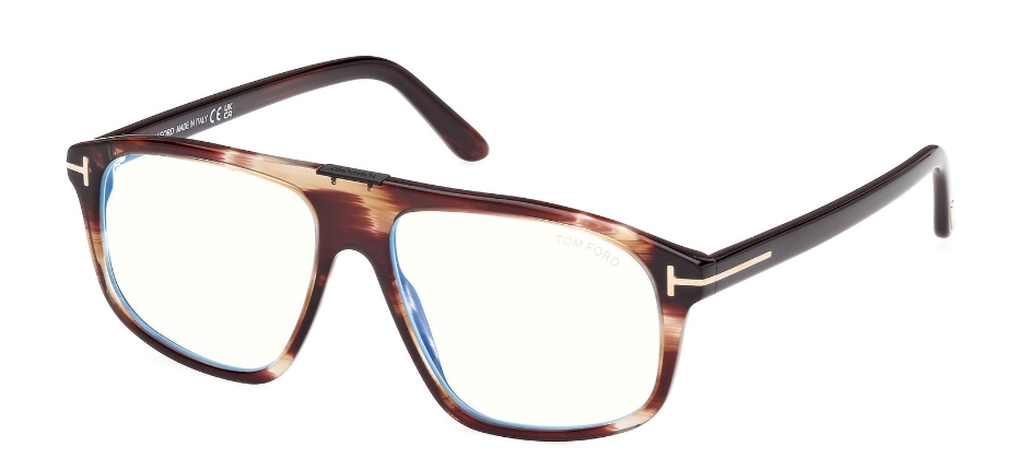 Alexander Daas - Tom Ford FT5901-B Eyeglasses - 050 Brown Grain - Side View