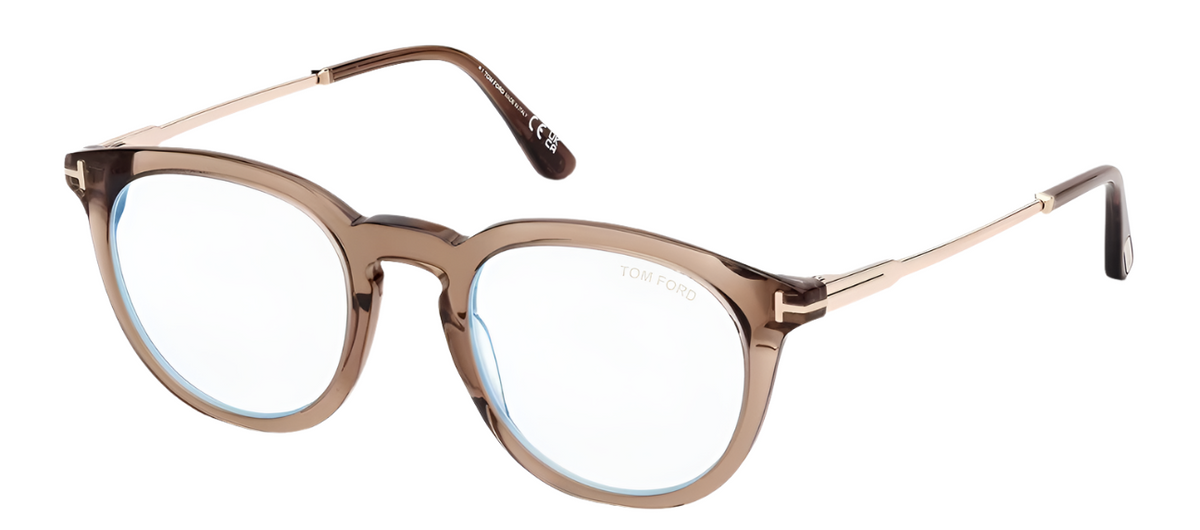 Alexander Daas - Tom Ford FT5905-B Eyeglasses - Shiny Light Brown - Side View