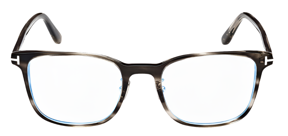 Alexander Daas - Tom Ford FT5925-D-B Eyeglasses - Striped Dark Havana - Front View