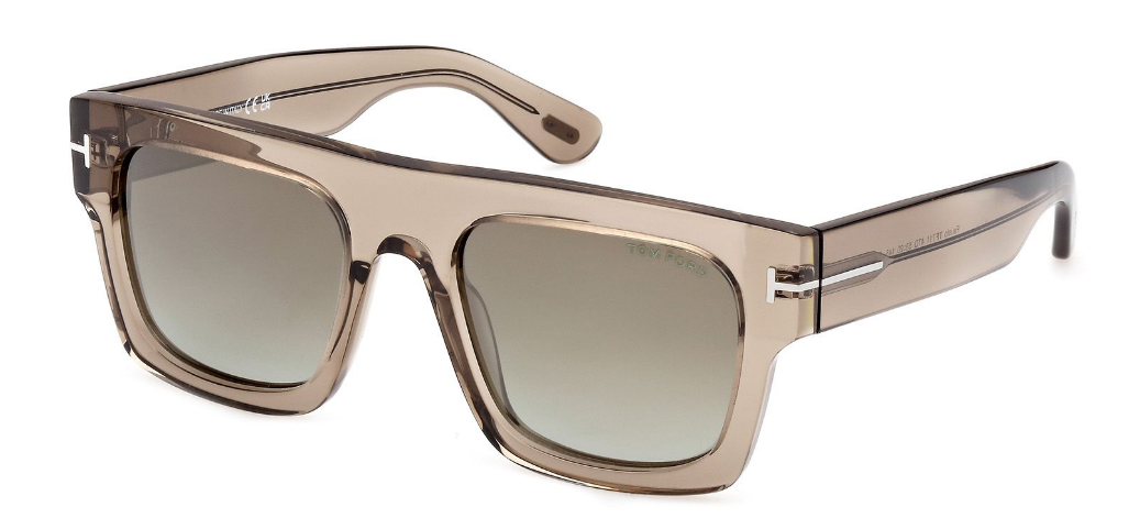 Alexander Daas - Tom Ford Fausto FT0711 Sunglasses - Light Brown Crystal-Brown Gradient - Side View