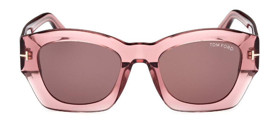 Alexander Daas - Tom Ford Guiliana FT1083 Sunglasses - Shiny Dark Pink-Brown - Front View