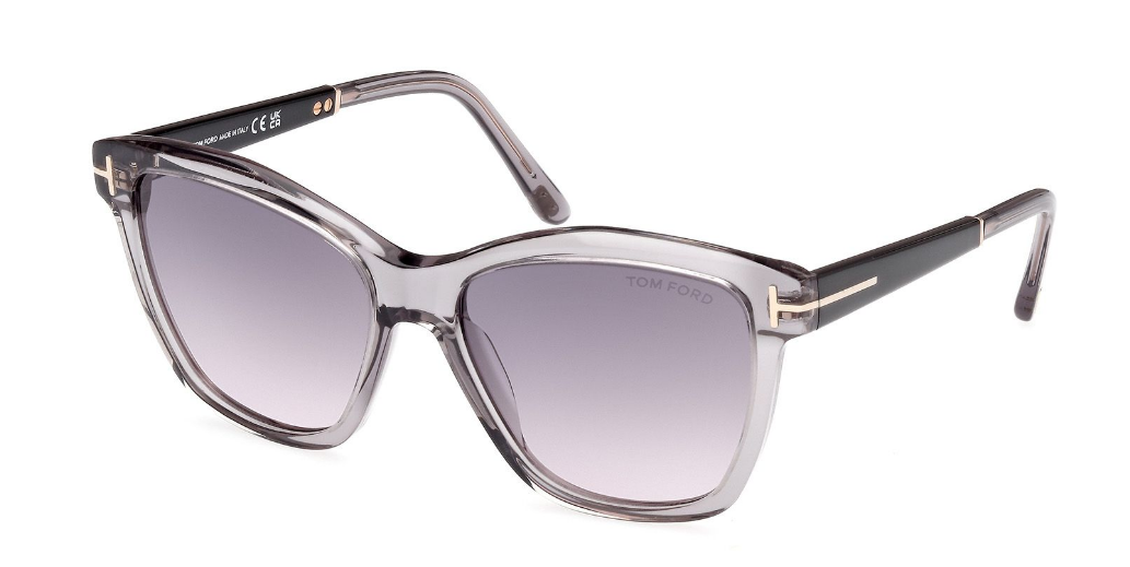 Alexander Daas - Tom Ford Lucia Sunglasses - Grey Crystal-Grey Gradient - Side View