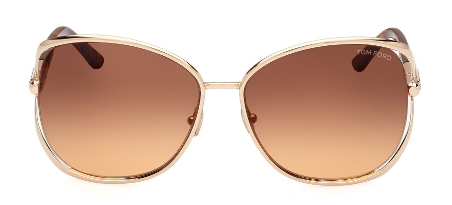 Alexander Daas - Tom Ford Marta FT1091 Sunglasses - Gold-Gradient Brown - Front View