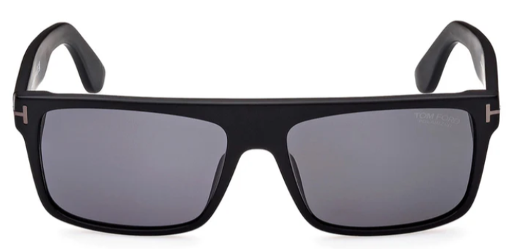 Alexander Daas - Tom Ford Philipee FT0999-N Sunglasses - Black &amp; Polarized Grey Lenses - Front View