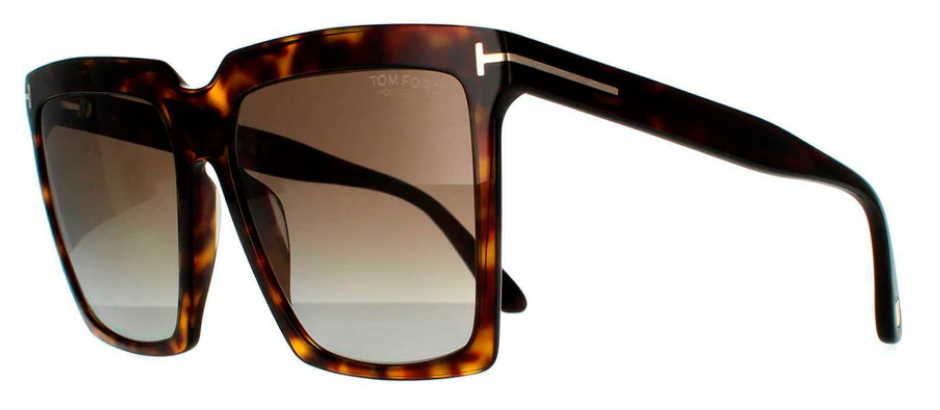 Alexander Daas - Tom Ford Sabrina FT0764 Sunglasses - Tortoise & Polarized Brown Lenses - Side View