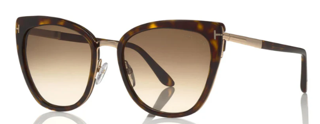 Alexander Daas - Tom Ford Simona FT0717 Sunglasses - Havana Gradient & Brown Lenses - Side View