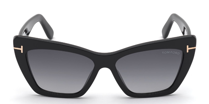 Alexander Daas - Tom Ford Wyatt FT0871 Sunglasses - Shiny Black-Grey Gradient -Front View