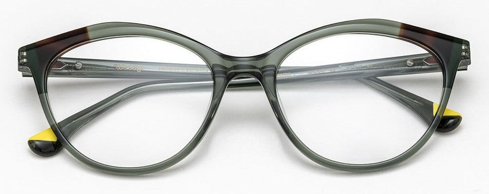 Alexander Daas - Woodys Basilio Eyeglasses - Olive Green - Front View